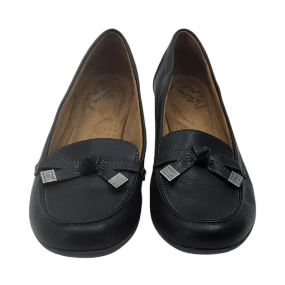 Natural Soul Black Loafers Comfort Flats Women's Size 6.5
